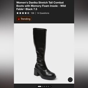 Wild Fable Black Heeled Boots